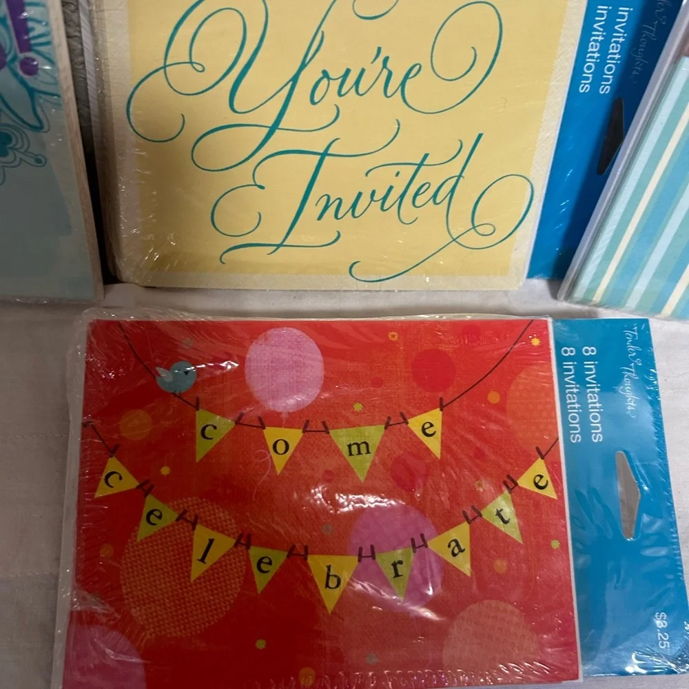 Invitations for every occasion! 4 pks for $5, 36 Cards and  Envelopes-mix/match